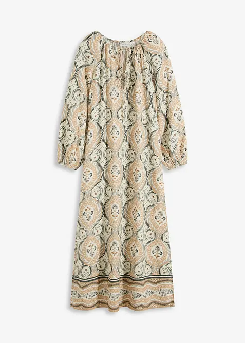 Kaftanové šaty ze splývavé viskózy s potiskem, bonprix