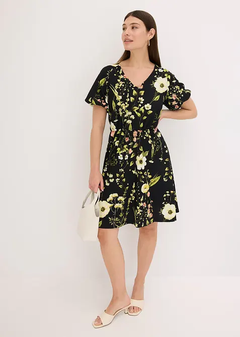 Šaty s nabíranými ramínky, bonprix