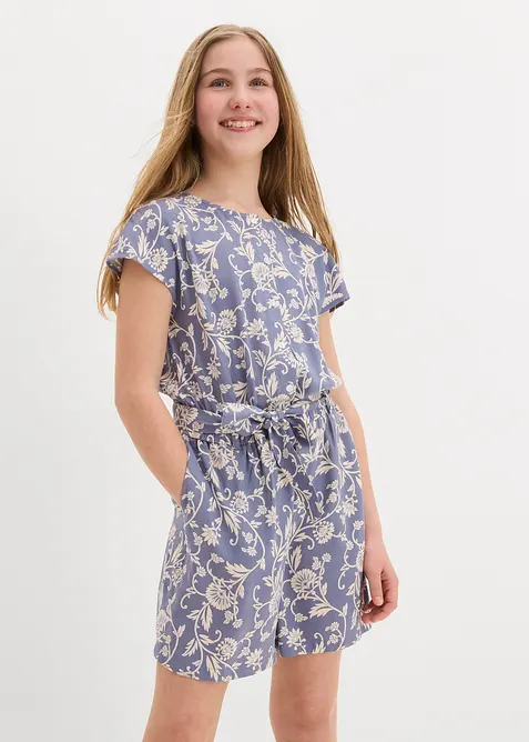 Krátký overal ze splývavé viskózy, bonprix