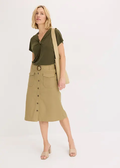 Tričko s ozdobným kroužkem, bonprix