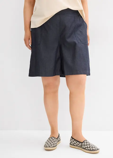 Šortky bez zapínání, s obsahem chladivého lnu, bonprix