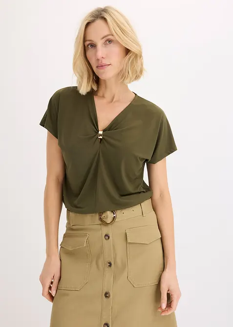 Tričko s ozdobným kroužkem, bonprix