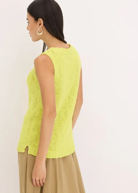 Pletený top z bavlny, s nopkovou strukturou, bonprix