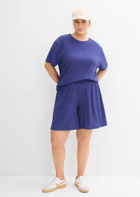 &Scaron;ortky bez zap&iacute;n&aacute;n&iacute;, z krepu s efektem stromov&eacute; kůry, bonprix