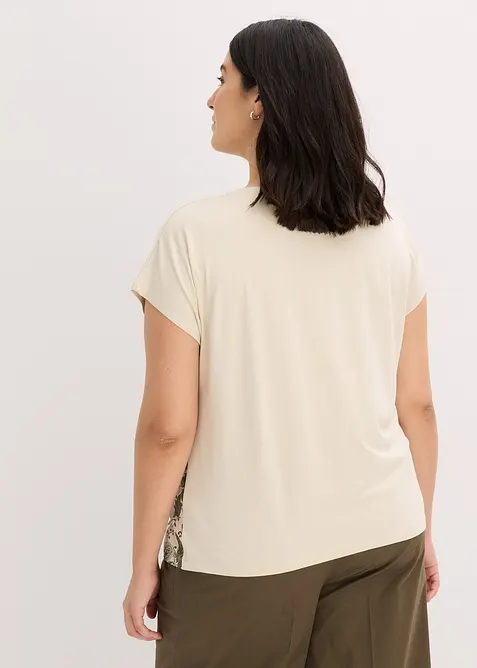 Oversize triko s krajkovou légou, bonprix