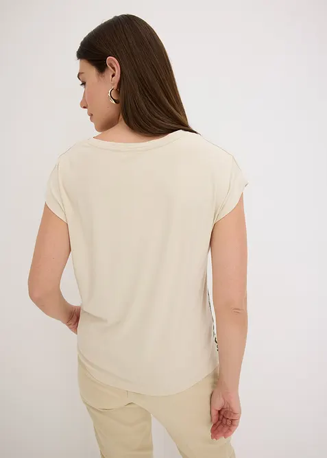 Oversize triko s krajkovou l&eacute;gou, bonprix