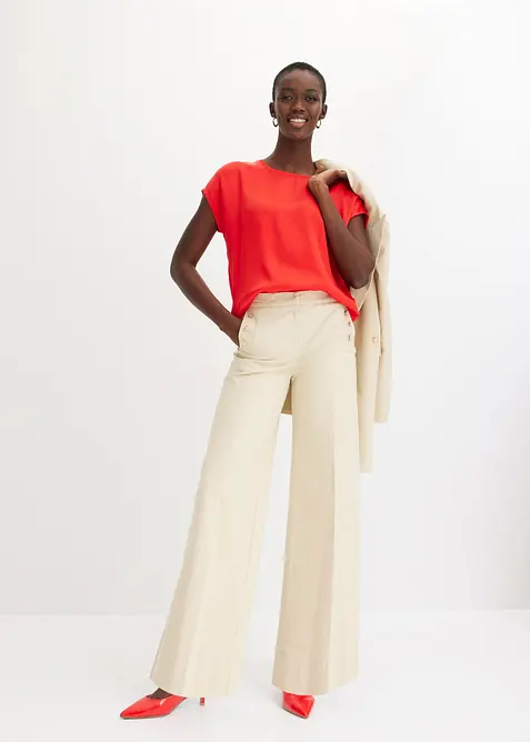 Keprov&eacute; kalhoty s ozdobn&yacute;mi knofl&iacute;ky, bonprix