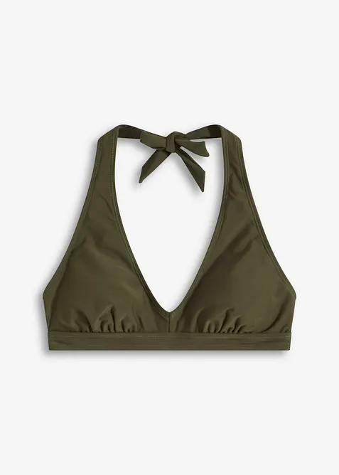 Bikinov&aacute; podprsenka s ram&iacute;nkem kolem krku a v&yacute;střihem do V, bonprix