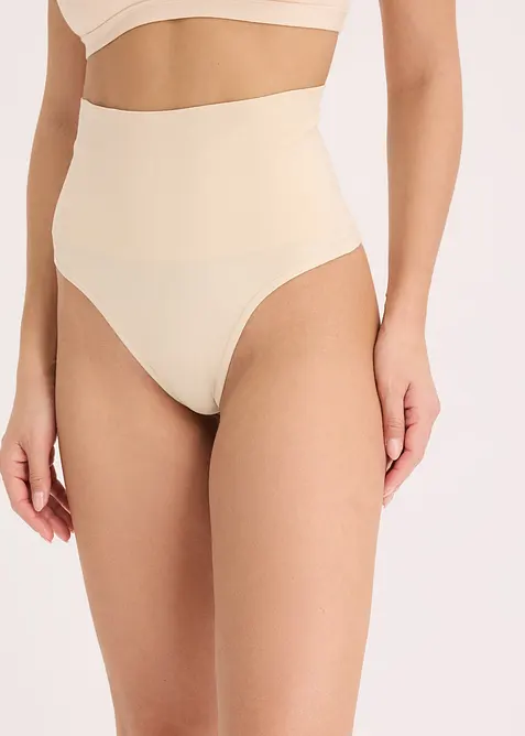 Bezešvé stahovací kalhotky tanga, lehký tvarující efekt (2 ks v balení), bonprix
