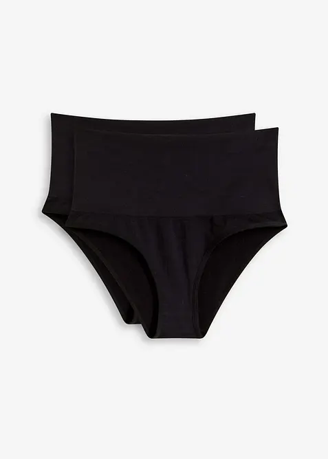 Bezešvé stahovací kalhotky se středním tvarujícím efektem (2 ks v balení), bonprix