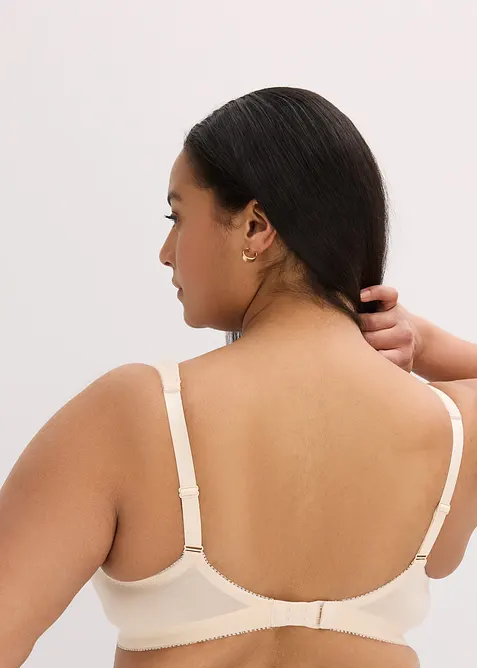 Nevyztužená hladká podprsenka bez kostic, s organickou bavlnou (2 ks v balení), bonprix