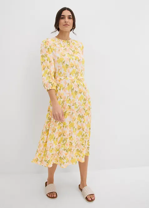 Šaty ze strukturovaného mačkaného materiálu, bonprix