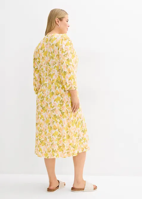 Šaty ze strukturovaného mačkaného materiálu, bonprix