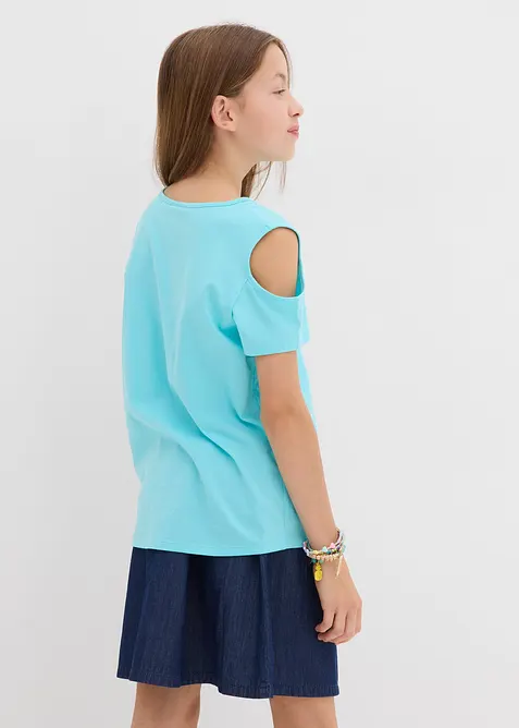 Tričko s prostřihy na ramenou, z čisté organické bavlny, bonprix