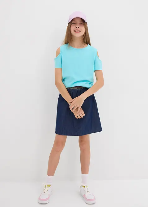 Tričko s prostřihy na ramenou, z čisté organické bavlny, bonprix