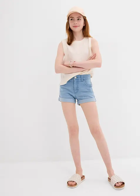 Džínové šortky, Mid Waist, bonprix