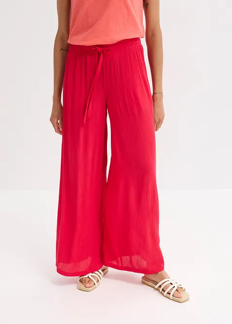 Široké kalhoty z jemné viskózy, bonprix