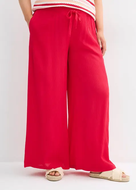 &Scaron;irok&eacute; kalhoty z jemn&eacute; visk&oacute;zy, bonprix