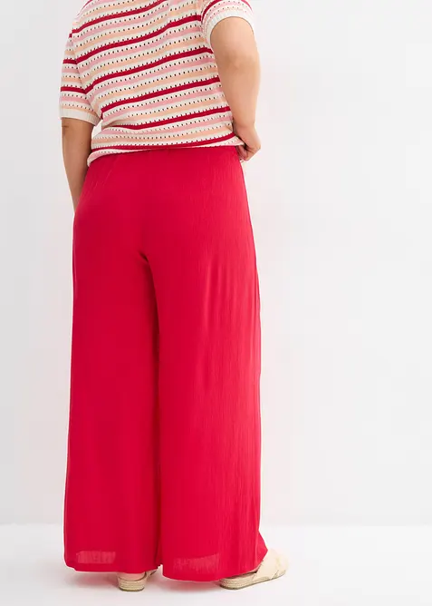 &Scaron;irok&eacute; kalhoty z jemn&eacute; visk&oacute;zy, bonprix