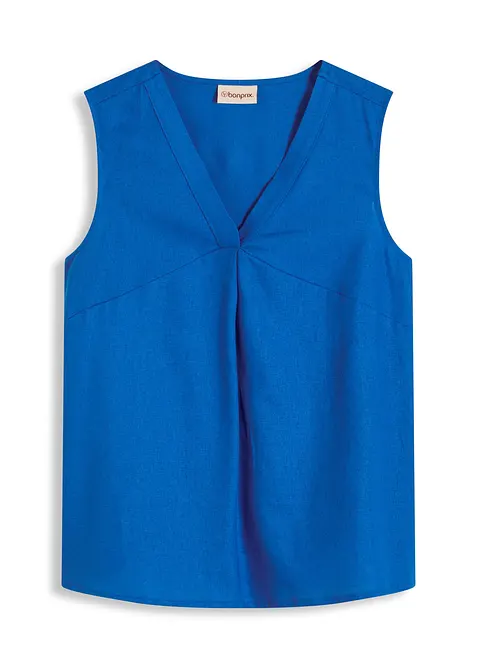 Halenkový top ze vzdušné směsi se lnem, bonprix