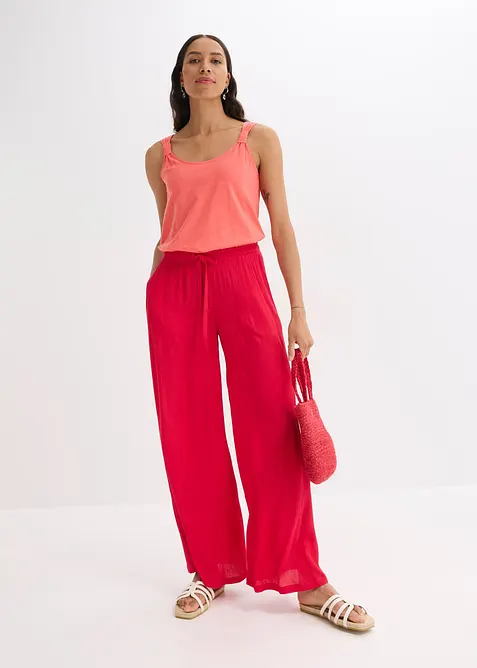 Široké kalhoty z jemné viskózy, bonprix