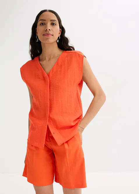 Halenkový top z lehké směsi s viskózou, bonprix