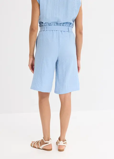 Bermudy bez zapínání, ze splývavé směsi s viskózou, bonprix