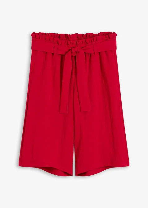 Bermudy bez zap&iacute;n&aacute;n&iacute;, ze spl&yacute;vav&eacute; směsi s visk&oacute;zou, bonprix