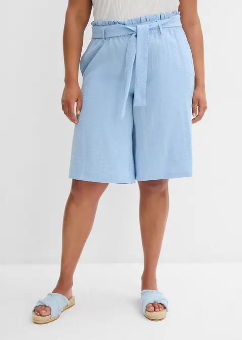 Bermudy bez zapínání, ze splývavé směsi s viskózou, bonprix