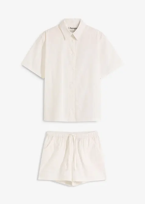 Krátké pyžamo z čistě bavlněné tkaniny, bonprix