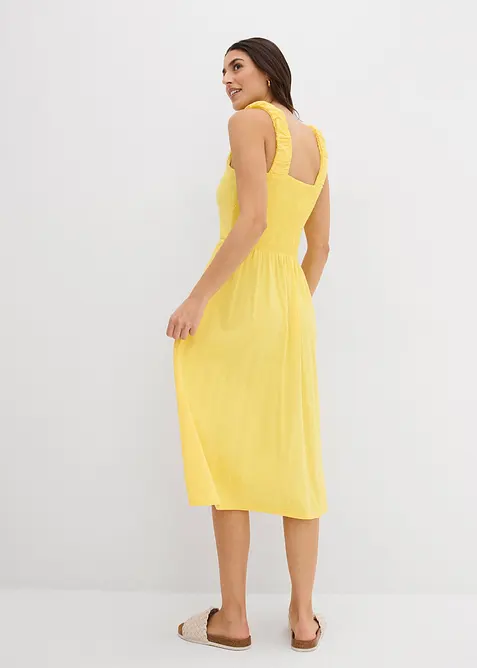 Úpletová šaty s mírně rozšířeným spodním okrajem, ze směsi bavlny a viskózy, bonprix