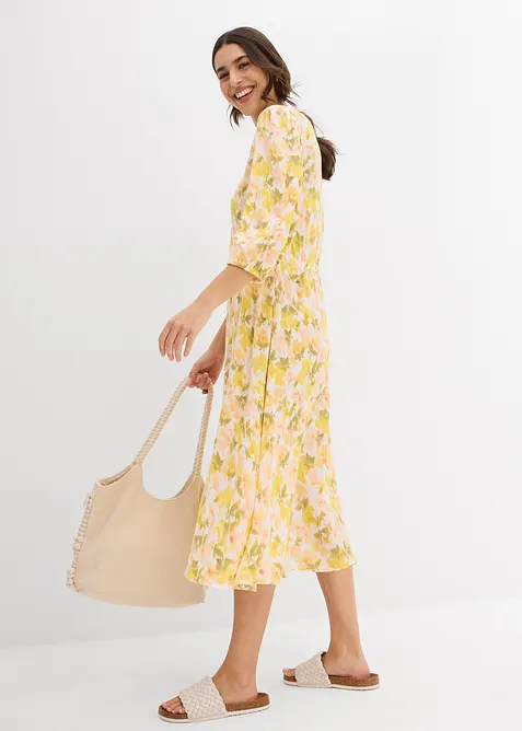 Šaty ze strukturovaného mačkaného materiálu, bonprix