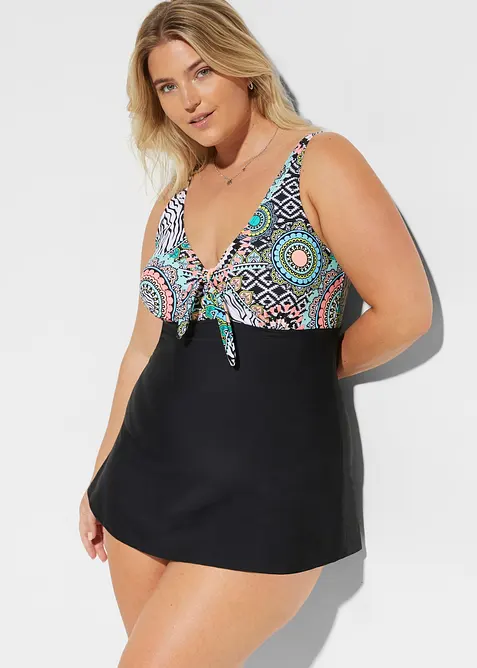 Koupací šaty s ozdobnou mašličkou, bonprix