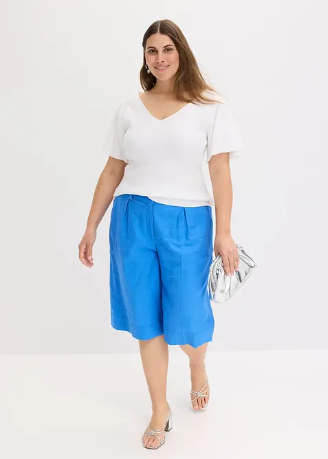 Žebrovan&yacute; svetr z visk&oacute;zov&eacute; směsi, bonprix