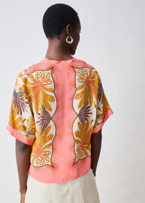 Tuniková halenka z jemné směsi s hedvábím, bonprix