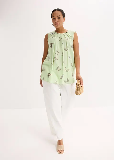 Halenkový top ze splývavé viskózy, bonprix