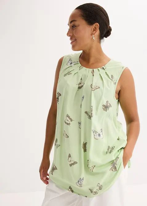 Halenkový top ze splývavé viskózy, bonprix