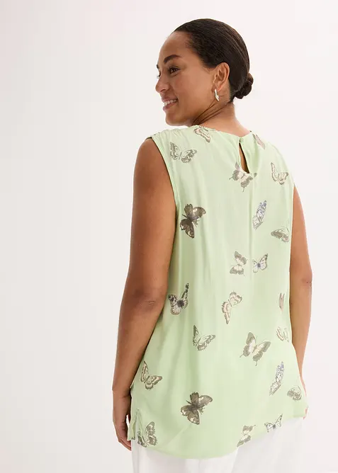 Halenkový top ze splývavé viskózy, bonprix