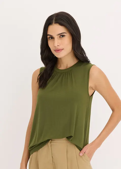 Halenkov&yacute; top ze žerzeje, bonprix