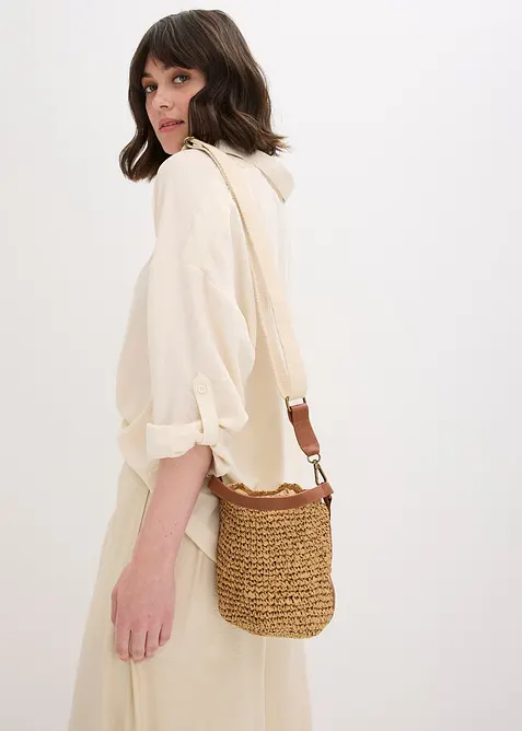 Slaměn&aacute; vakov&aacute; kabelka, bonprix