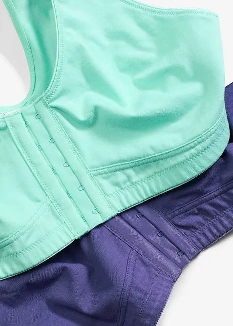 Podprsenka bez kostic se zapínáním vpředu, s organickou bavlnou (2 ks v balení), bonprix