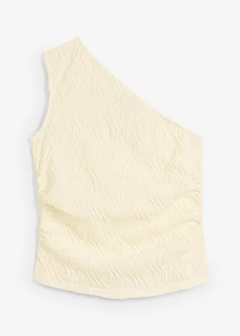 Top na jedno rameno, se strukturovan&yacute;m vzhledem, bonprix