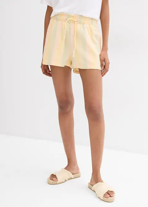 Šortky ze vzdušné směsi se lnem, bonprix