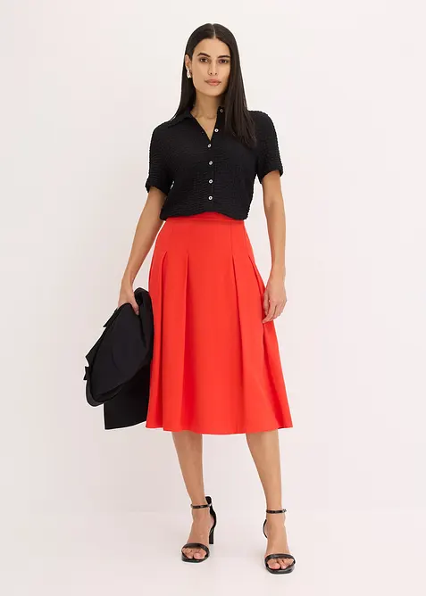 Skládaná sukně z měkké viskózové směsi, bonprix