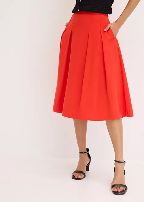 Skládaná sukně z měkké viskózové směsi, bonprix