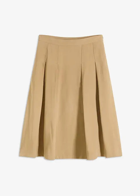 Skl&aacute;dan&aacute; sukně z měkk&eacute; visk&oacute;zov&eacute; směsi, bonprix