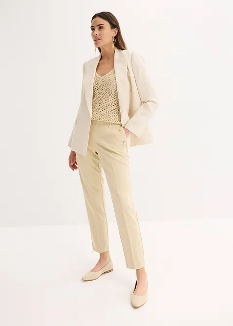 Ažurový pletený top, bonprix