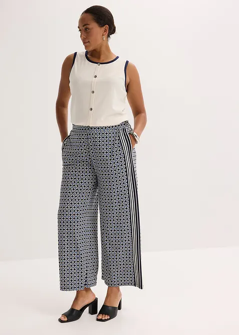 Žerzejové tílko s kontrastním lemem, bonprix