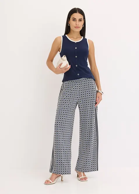 Žerzejov&eacute; t&iacute;lko s kontrastn&iacute;m lemem, bonprix