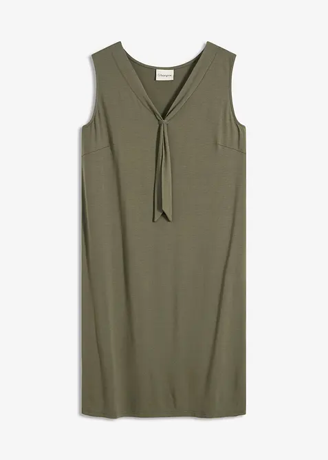 Úpletové šaty s vázačkou, bonprix